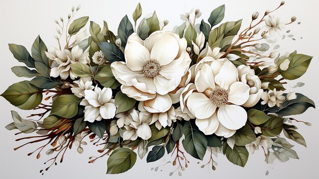 a photo of floral white background