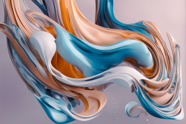 Photo of flowing abstract organic shapes