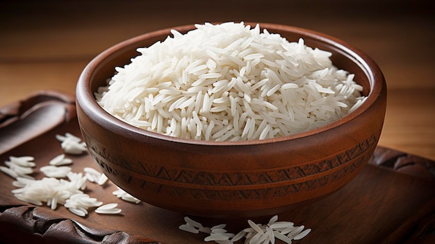 Photo a photo of fluffy basmati rice