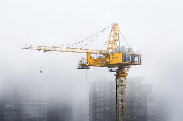 Photo of Foggy construction crane