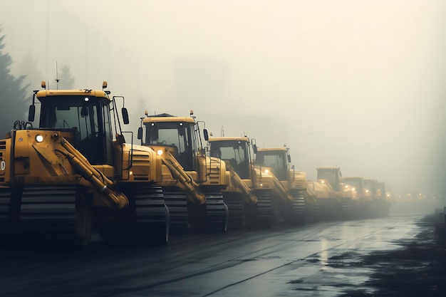 Photo of Foggy construction equipment