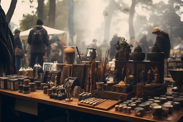 Photo of Foggy outdoor craft fair