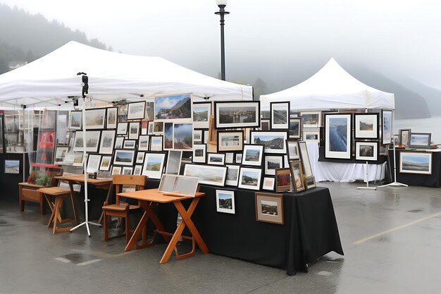 Photo photo of foggy outdoor photography exhibit