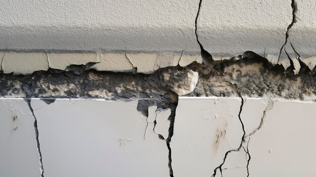 A photo of a foundation crack repair identified