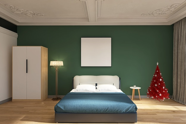 사진 현대 침실 인테리어 디자인의 사진 프레임
