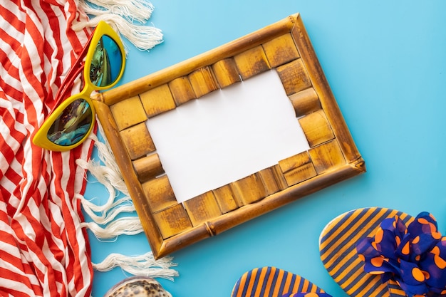 Photo photo frame, seashells