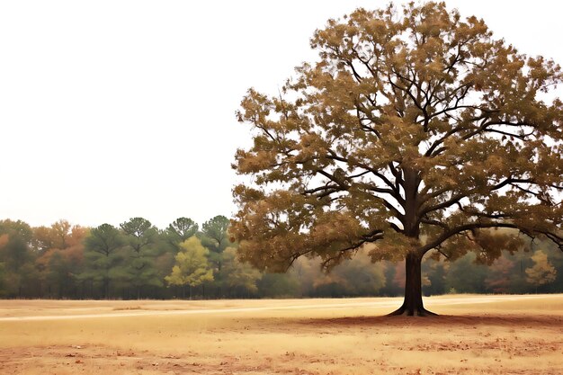 Photo photo of framed by fall foliage oak tree