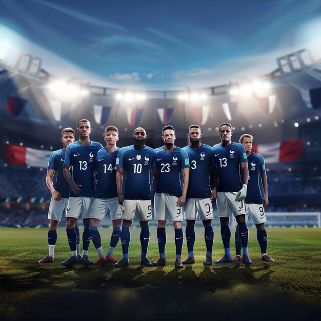 Photo of the French national team on the field | Premium AI-generated image