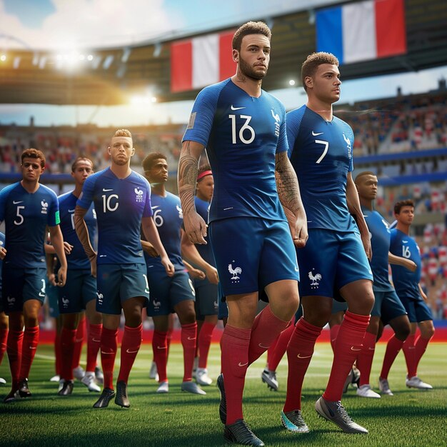 Photo of the French national team on the field | Premium AI-generated image