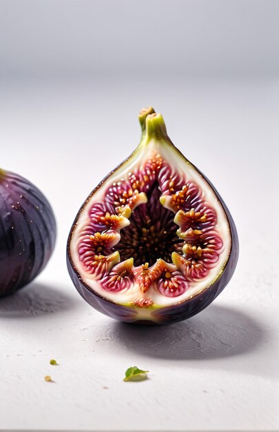 Foto foto di un fresco fig isolato su sfondo di carta