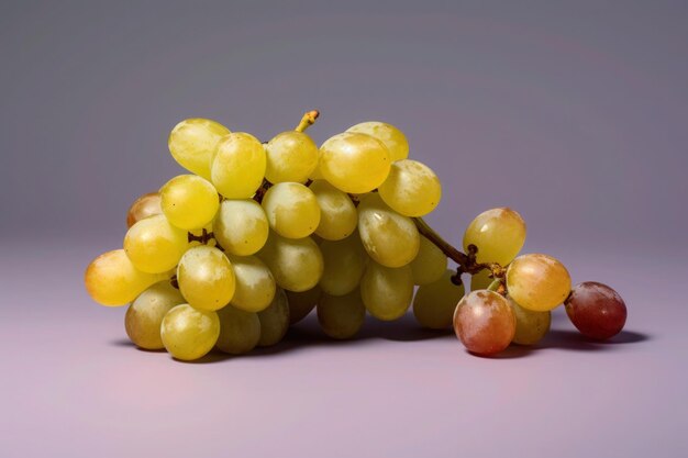 Photo of fresh grapes on a colored background