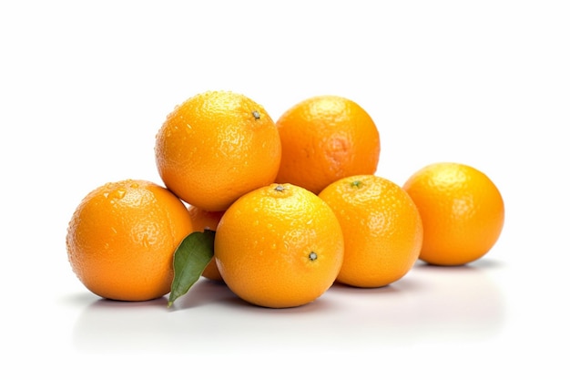 색 배경에 고립 된 신선한 오렌지 사진
