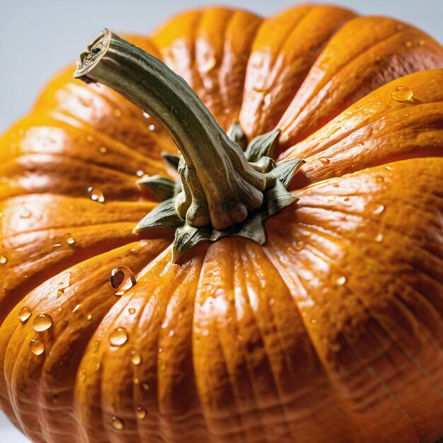 Photo photo of a fresh pumpkin isolated on paper background