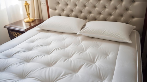 Premium Photo A Photo of a Freshly Cleaned Mattress with Fluffed Premium Photo A Photo of a Freshly Cleaned Mattress with Fluffed