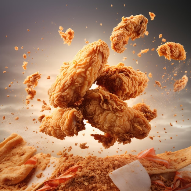 a photo of fried chicken