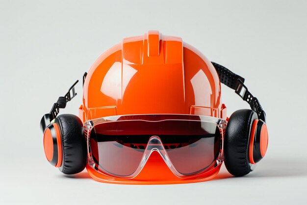 photo front view of protective glasses with hard head