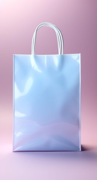 Photo of Frosted Plastic Paper Bag Die Cut Shape Frosted Colors Plast Concept Design Handcraft Art