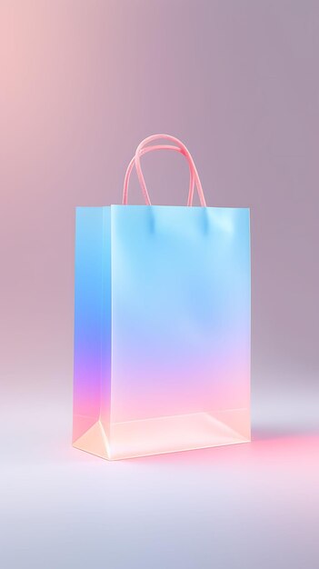 Photo of Frosted Plastic Paper Bag Die Cut Shape Frosted Colors Plast Concept Design Handcraft Art