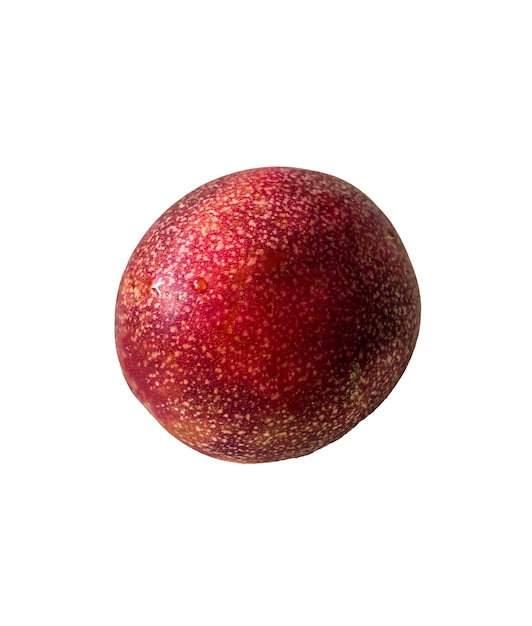 a photo of fruit on a white background Passion fruit cut isolate