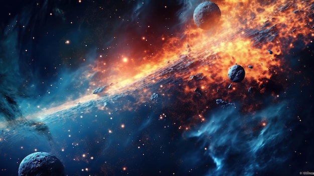은하 공간 울트라 사실적인 선명하고 디테일의 사진
