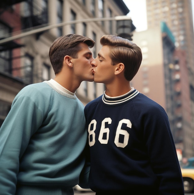 Photo photo gay couple generated by ai