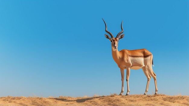 Photo of a Gazelle under Blue Sky