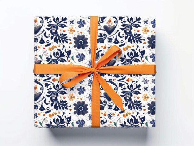 photo gift box with a nice bow