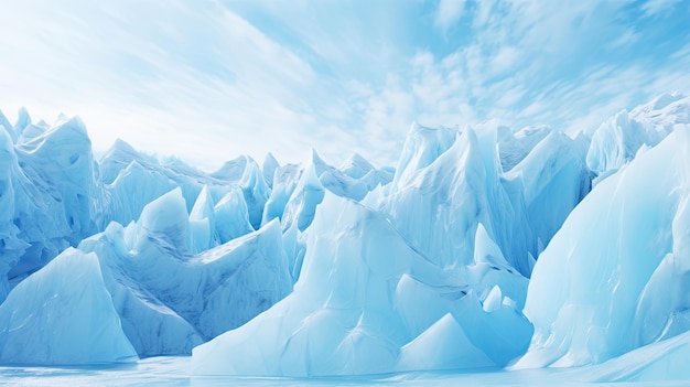 a photo of a glacier icy formations bright daylight