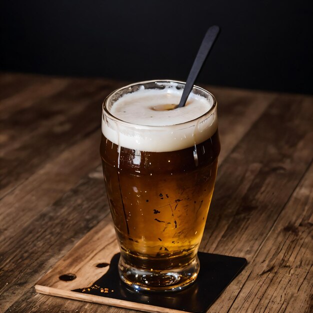 Photo photo of glass of beer