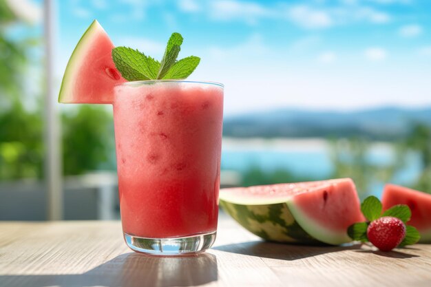 Photo of a glass of fresh juice