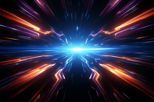 Photo photo glowing lines on abstract tech background a mesmerizing visual delight