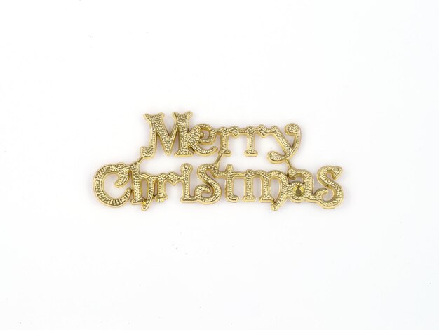 Photo photo of gold merry christmas text photo