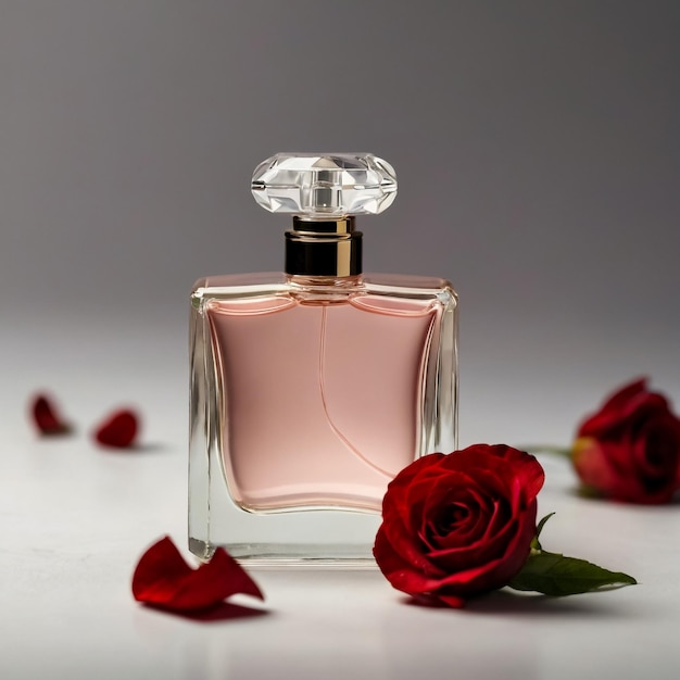 a photo of a gorgeous blank perfume bottle