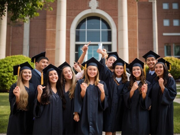 photo graduation in high school and university concept