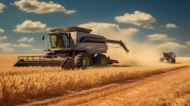 A photo of a grain cart during harvest season