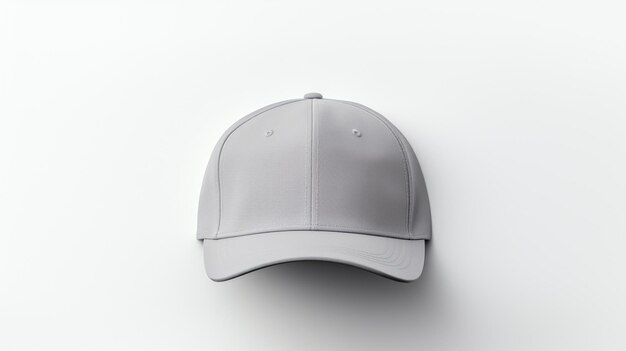 Photo of Gray Fitted Cap isolated on white background
