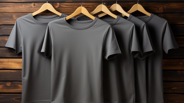 Photo photo gray tshirts with copy space mockup