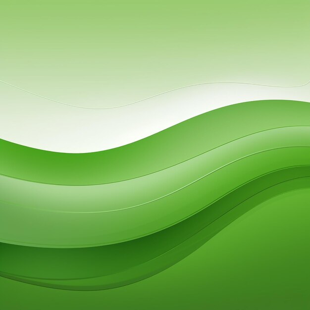 Photo photo of green abstract waves vector background design