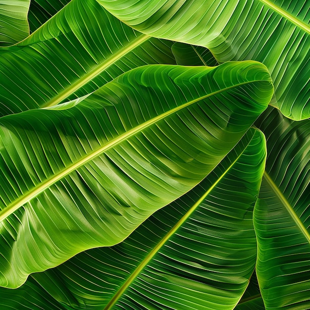 緑のバナナ葉の背景写真