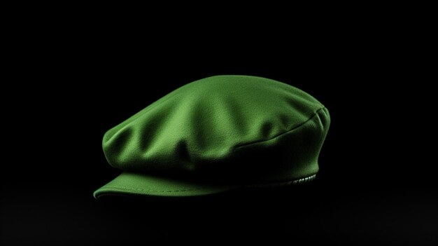 Photo photo of green beret hat isolated on white background