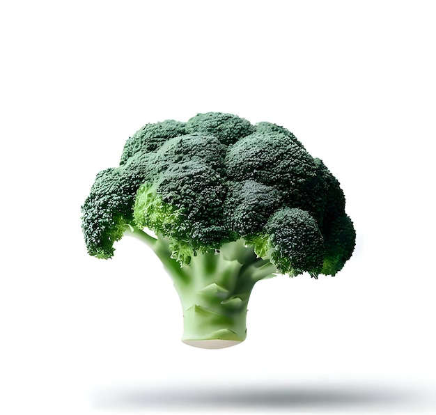 Photo of Green broccoli on white background