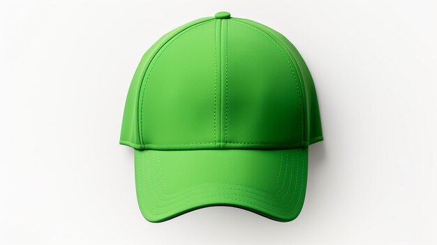 Photo of Green Cycling Cap isolated on white background