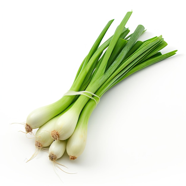 A photo of a green onion vegetable generated by artificial intelligence