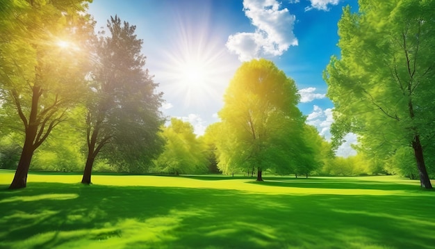 Photo photo green park forest with green trees