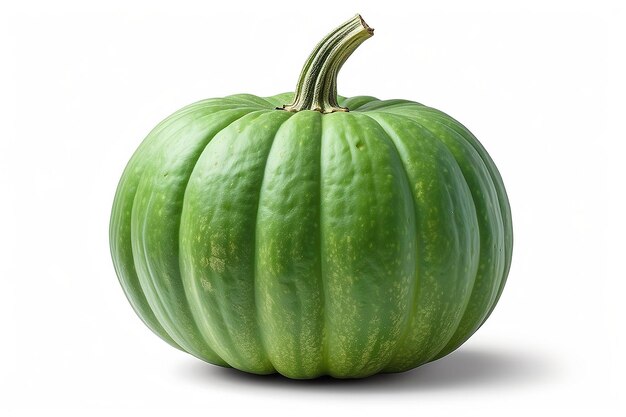 Foto foto zucca verde isolata su percorsi di taglio di sfondo bianco