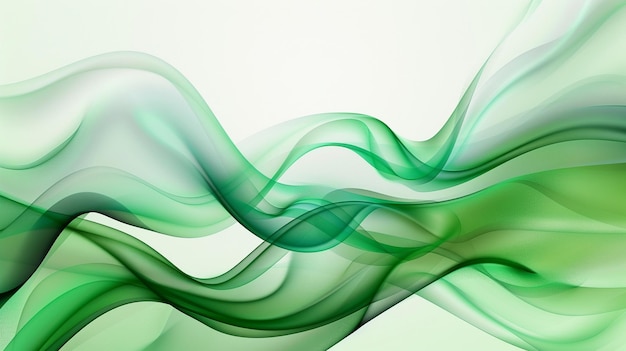 photo of green waves on a white background ai generated