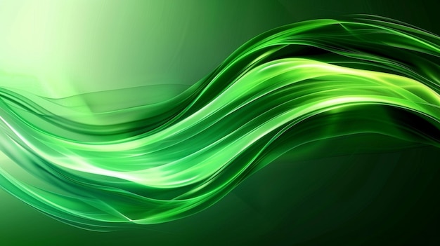 photo of green waves on a white background ai generated