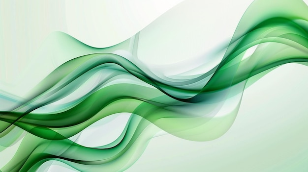 photo of green waves on a white background ai generated