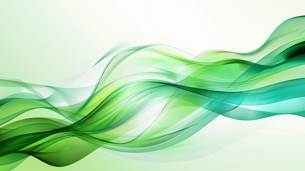 photo of green waves on a white background ai generated