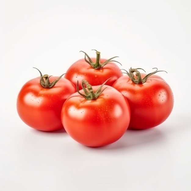 photo grote rode verse tomaten op een witte achtergrond